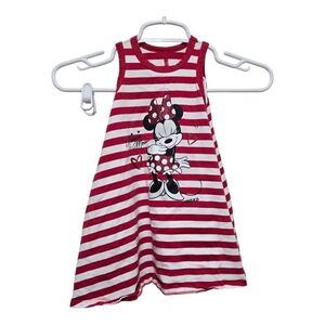 Disney Parks Minnie Mouse Red White Striped Dress XXS